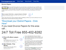 Tablet Screenshot of divorcepapersusa.com